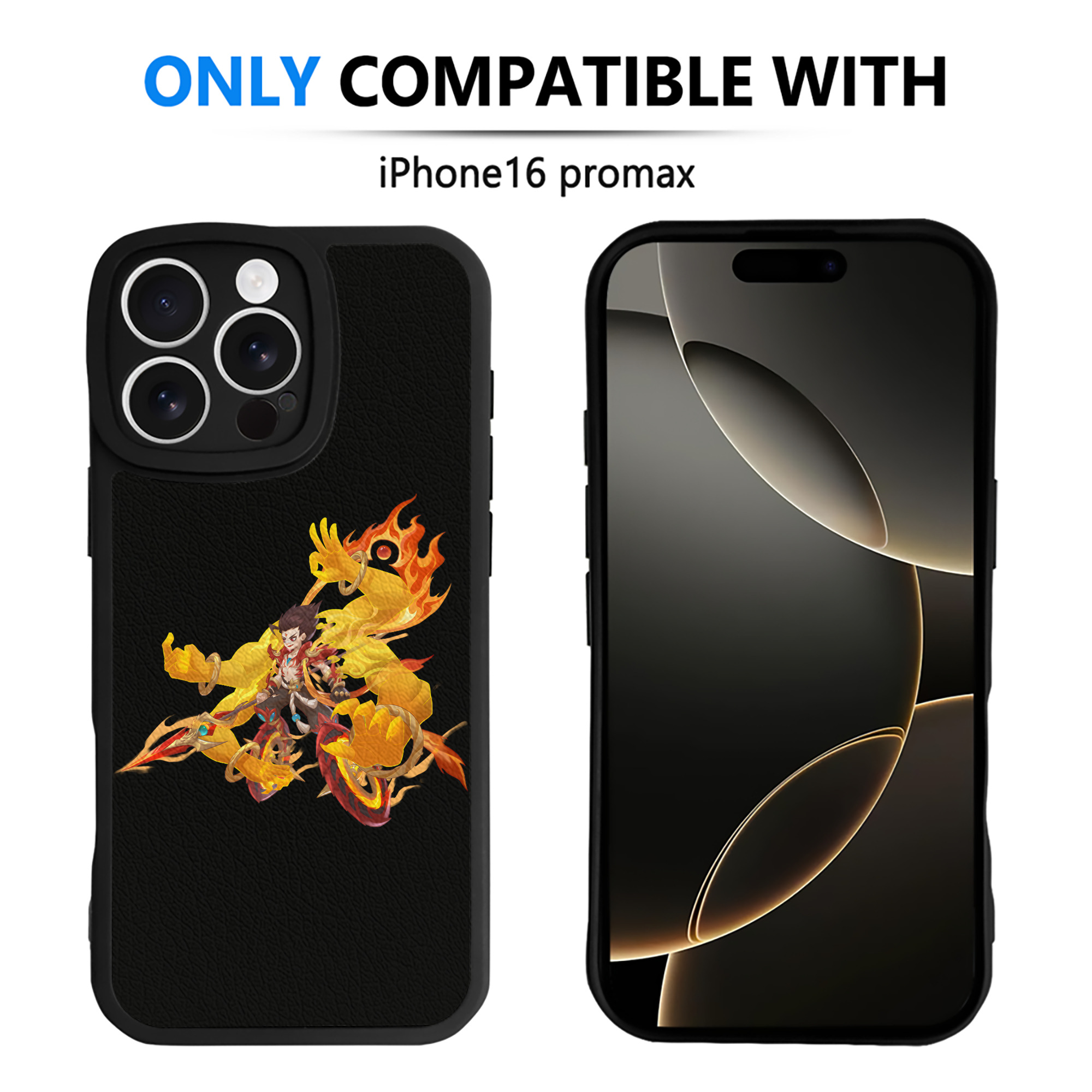 （画像用） Ne Zha 2 ナタ 魔童の大暴れ 【iPhone 16シリーズ対応】シリコンスマホケース（レザー調） 材質：シリコン